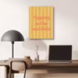 Gestreept - Geel - Sunshine - Letters PET vilt klein -sfeer5