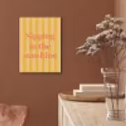 Gestreept - Geel - Sunshine - Letters PET vilt klein -sfeer4