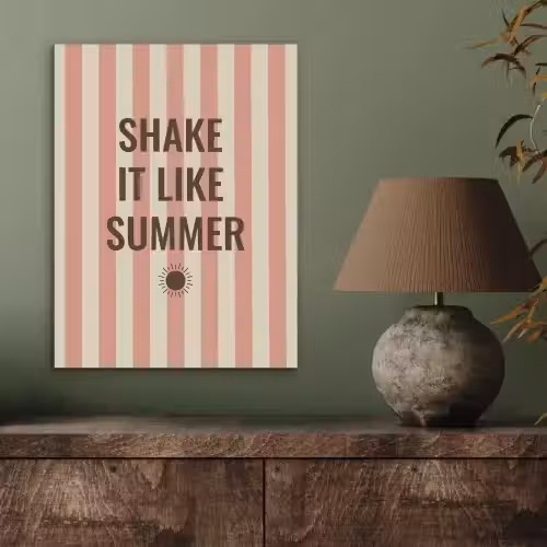 Zomer - Quote - Strepen PET vilt klein -sfeer2
