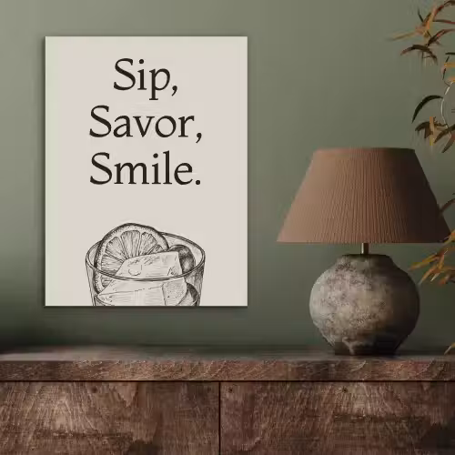 Tekst - Glas - Getekend - Citroen PET vilt klein -sfeer2