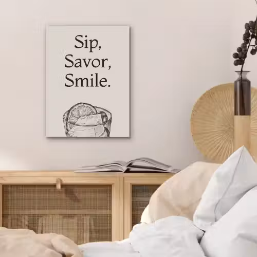 Tekst - Glas - Getekend - Citroen PET vilt klein -sfeer3