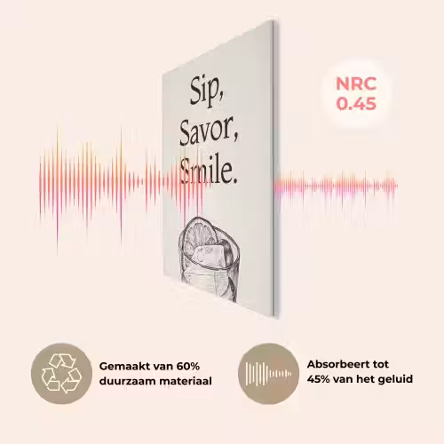 Tekst - Glas - Getekend - Citroen PET vilt klein -USP_NL