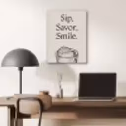 Tekst - Glas - Getekend - Citroen PET vilt klein -sfeer5