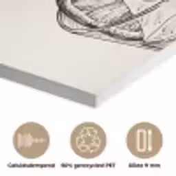 Tekst - Glas - Getekend - Citroen PET vilt klein -closeup_NL