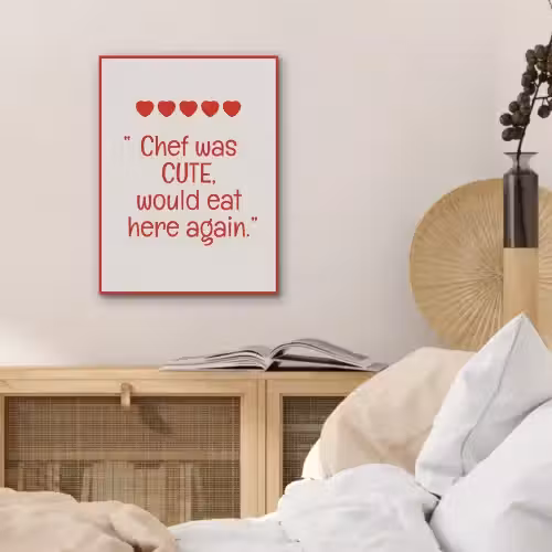 Tekst - Rood - Hartjes PET vilt klein -sfeer3