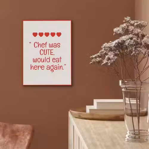Tekst - Rood - Hartjes PET vilt klein -sfeer4