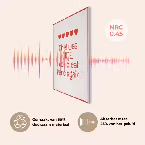 Tekst - Rood - Hartjes PET vilt klein -USP_NL