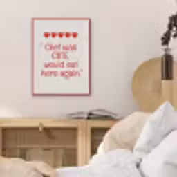 Tekst - Rood - Hartjes PET vilt klein -sfeer3