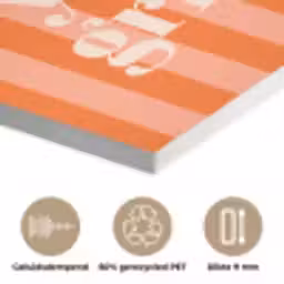 Tekst - Gestreept - Oranje - Zomer PET vilt klein -closeup_NL