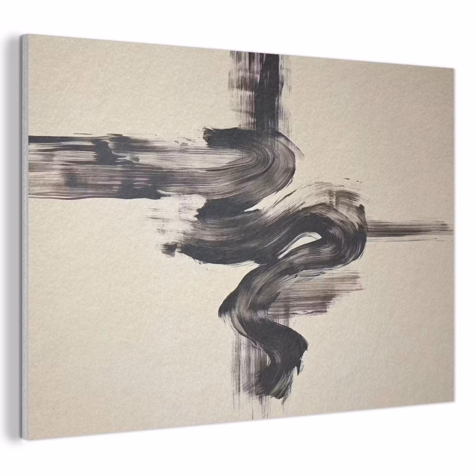 Acoustic Felt - Waves - Brush strokes - Beige - Minimalist