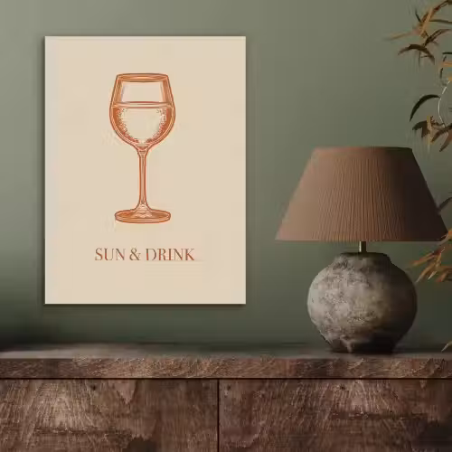 Wijn - Zomer - Quote - Oranje PET vilt klein -sfeer2