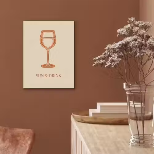 Wijn - Zomer - Quote - Oranje PET vilt klein -sfeer4