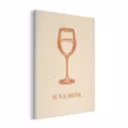 Wijn - Zomer - Quote - Oranje PET vilt klein -3d