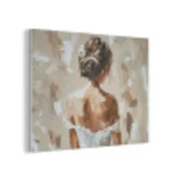Vrouw - Verf - Abstract - Beige - Modern PET vilt klein -3d