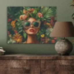 Vrouw - Panterprint - Jungle - Natuur - Luxe PET vilt klein -sfeer2