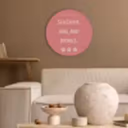 BBQ - Quote - Roze - Zomer Akoestische PET Vilt - Rond klein -sfeer1