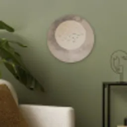 Vogel - Beige - Japandi Akoestische PET Vilt - Rond klein -sfeer2