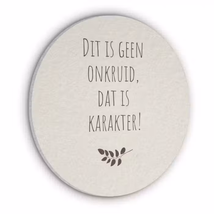 Bruin - Minimalistisch - Quote - Zomer Akoestische PET Vilt - Rond klein -3d