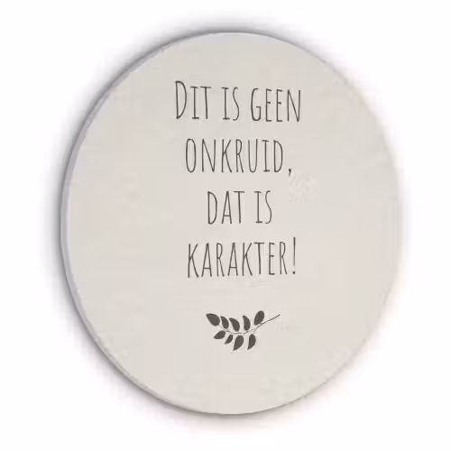 Bruin - Minimalistisch - Quote - Zomer Akoestische PET Vilt - Rond klein -3d