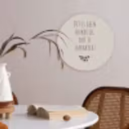 Bruin - Minimalistisch - Quote - Zomer Akoestische PET Vilt - Rond klein -sfeer3