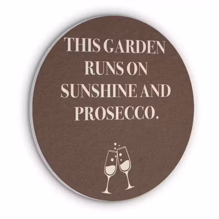 Bruin - Zomer - Quote - Drinken Akoestische PET Vilt - Rond klein -3d
