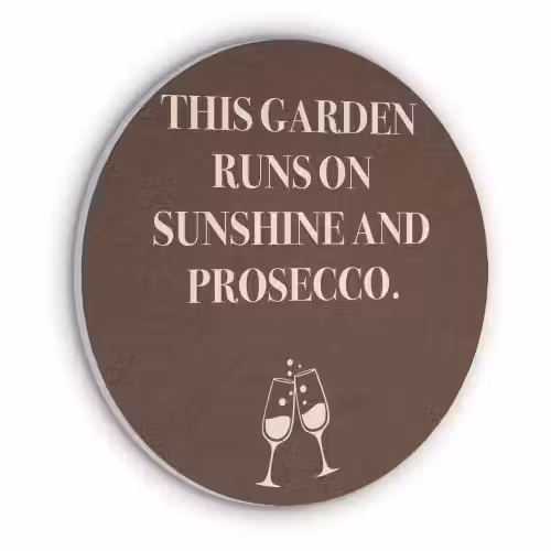 Bruin - Zomer - Quote - Drinken Akoestische PET Vilt - Rond klein -3d