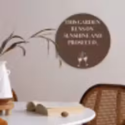 Bruin - Zomer - Quote - Drinken Akoestische PET Vilt - Rond klein -sfeer3