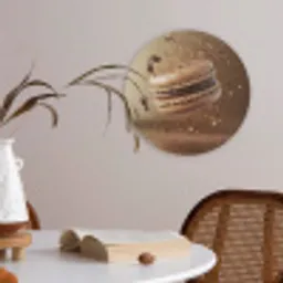 Chocolade - Macarons - Eten - Snoep Akoestische PET Vilt - Rond klein -sfeer3
