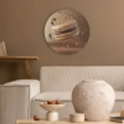 Chocolade - Macarons - Eten - Snoep Akoestische PET Vilt - Rond klein -sfeer1