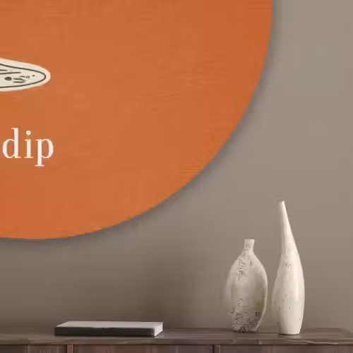 Cocktail - Oranje - Zomer - Quote Akoestische PET Vilt - Rond klein -sfeer5_closeup