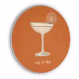 Cocktail - Oranje - Zomer - Quote Akoestische PET Vilt - Rond klein -3d