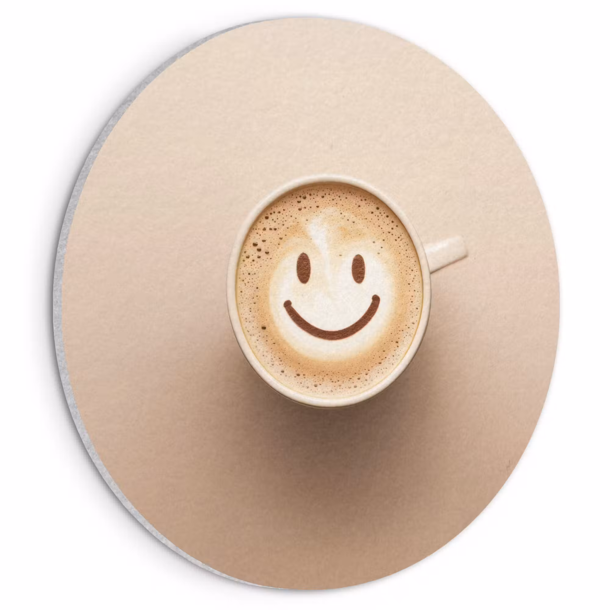 Acoustic painting round - Coffee - Milk froth - Laughter - Beige