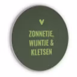 Donkergroen - Quote - Zon - Zomer Akoestische PET Vilt - Rond klein -3d