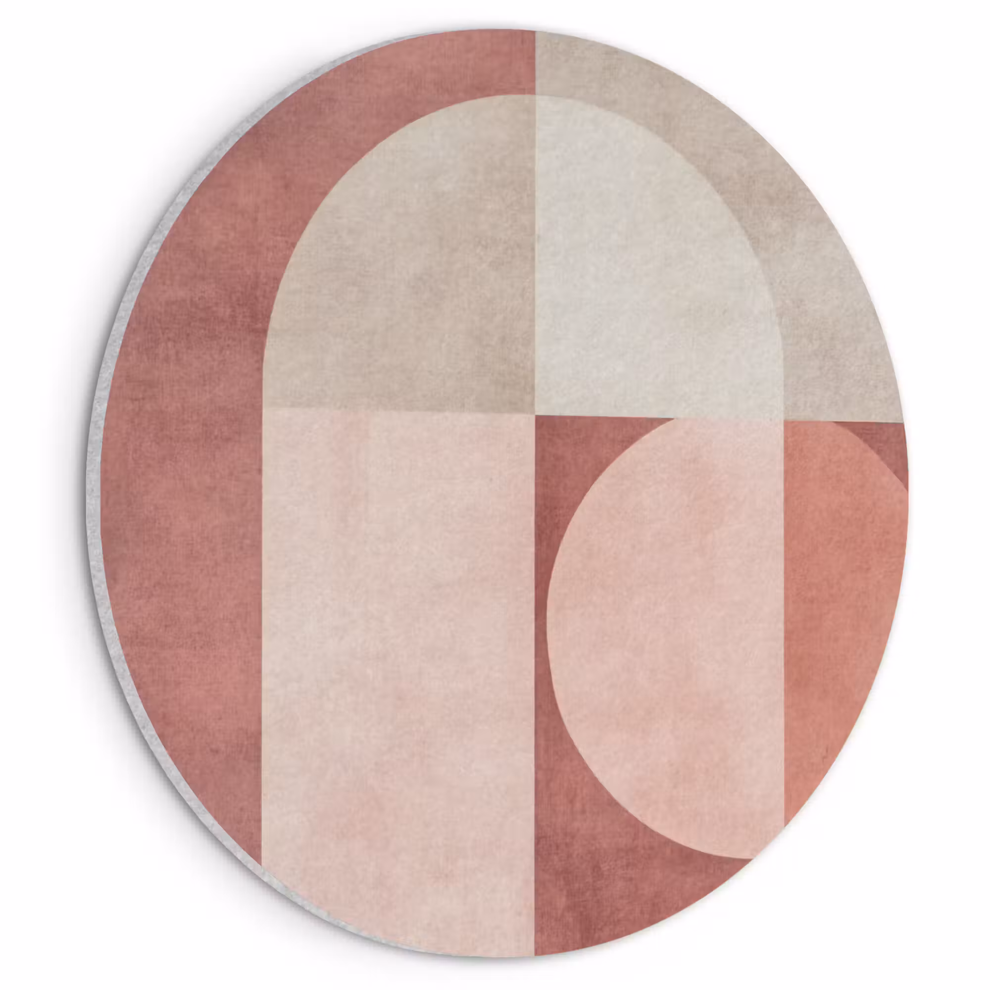 Acoustic painting round - Figures - Abstract - Pink