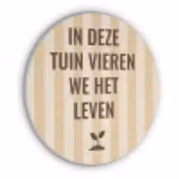 Tuin - Quote - Strepen - Zomer Akoestische PET Vilt - Rond klein -3d