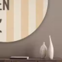 Tuin - Quote - Strepen - Zomer Akoestische PET Vilt - Rond klein -sfeer5_closeup