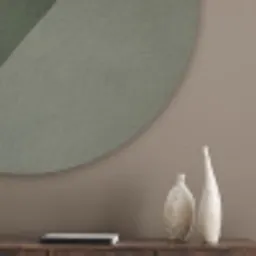 Japandi - Groen - Abstract - Modern Akoestische PET Vilt - Rond klein -sfeer5_closeup