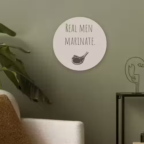 Vlees - Minimalistisch - Beige - Quote Akoestische PET Vilt - Rond klein -sfeer2