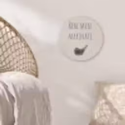 Vlees - Minimalistisch - Beige - Quote Akoestische PET Vilt - Rond klein -sfeer4