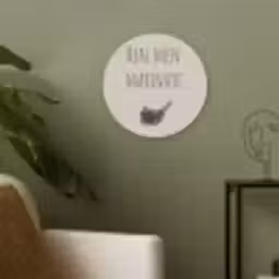 Vlees - Minimalistisch - Beige - Quote Akoestische PET Vilt - Rond klein -sfeer2