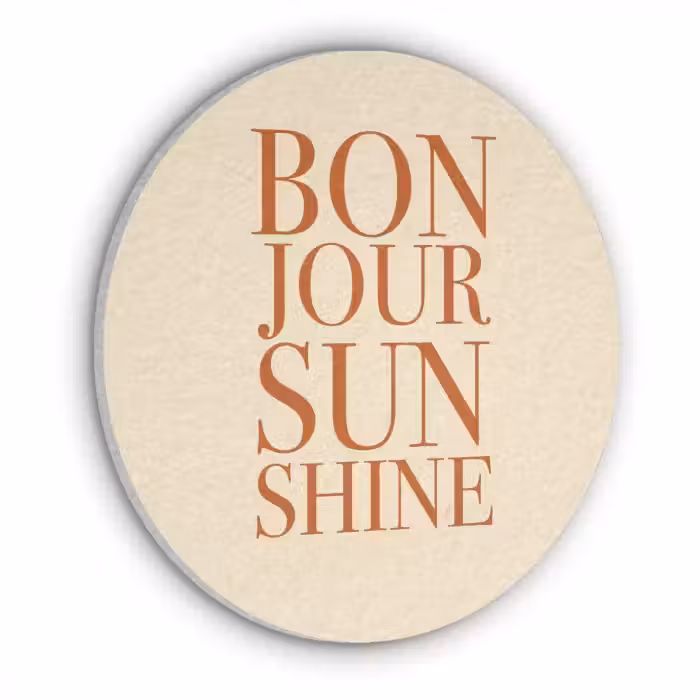 Oranje - Quote - Sun Akoestische PET Vilt - Rond klein -3d