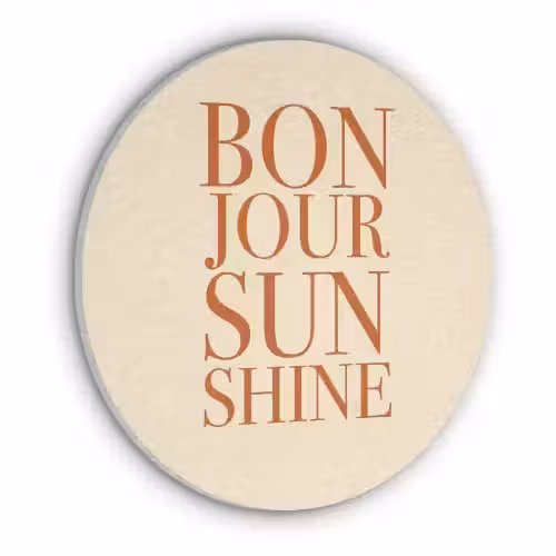 Oranje - Quote - Sun Akoestische PET Vilt - Rond klein -3d