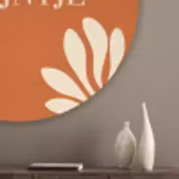 Oranje - Wijntje - Quote Akoestische PET Vilt - Rond klein -sfeer5_closeup