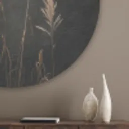 Siergras - Pluimen - Verlichting - Zwart Akoestische PET Vilt - Rond klein -sfeer5_closeup