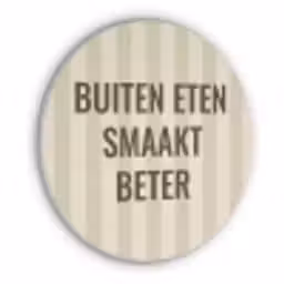 Buiten - Quote - Strepen - Zomer Akoestische PET Vilt - Rond klein -3d