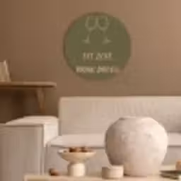 Roze - Groen - Wijn - Quote Akoestische PET Vilt - Rond klein -sfeer1