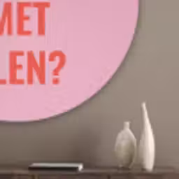 Roze - Zon - Quote Akoestische PET Vilt - Rond klein -sfeer5_closeup