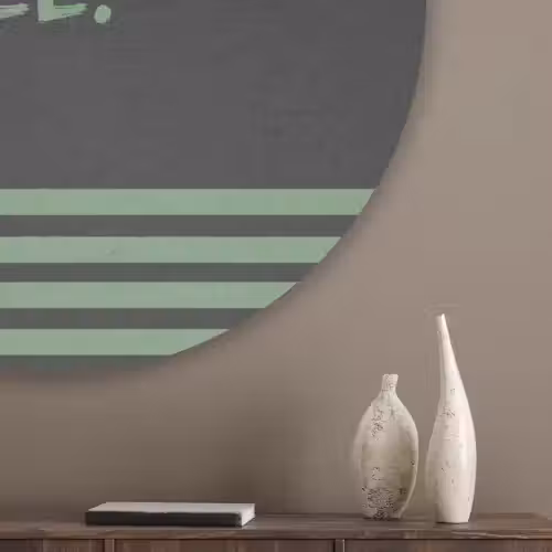 Quote - Groen - Grill - Zomer Akoestische PET Vilt - Rond klein -sfeer5_closeup