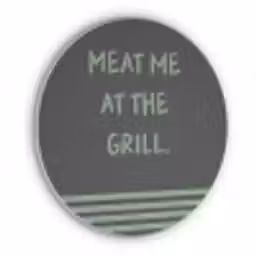 Quote - Groen - Grill - Zomer Akoestische PET Vilt - Rond klein -3d