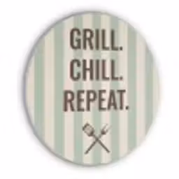 Quote - Strepen - Grill Akoestische PET Vilt - Rond klein -3d